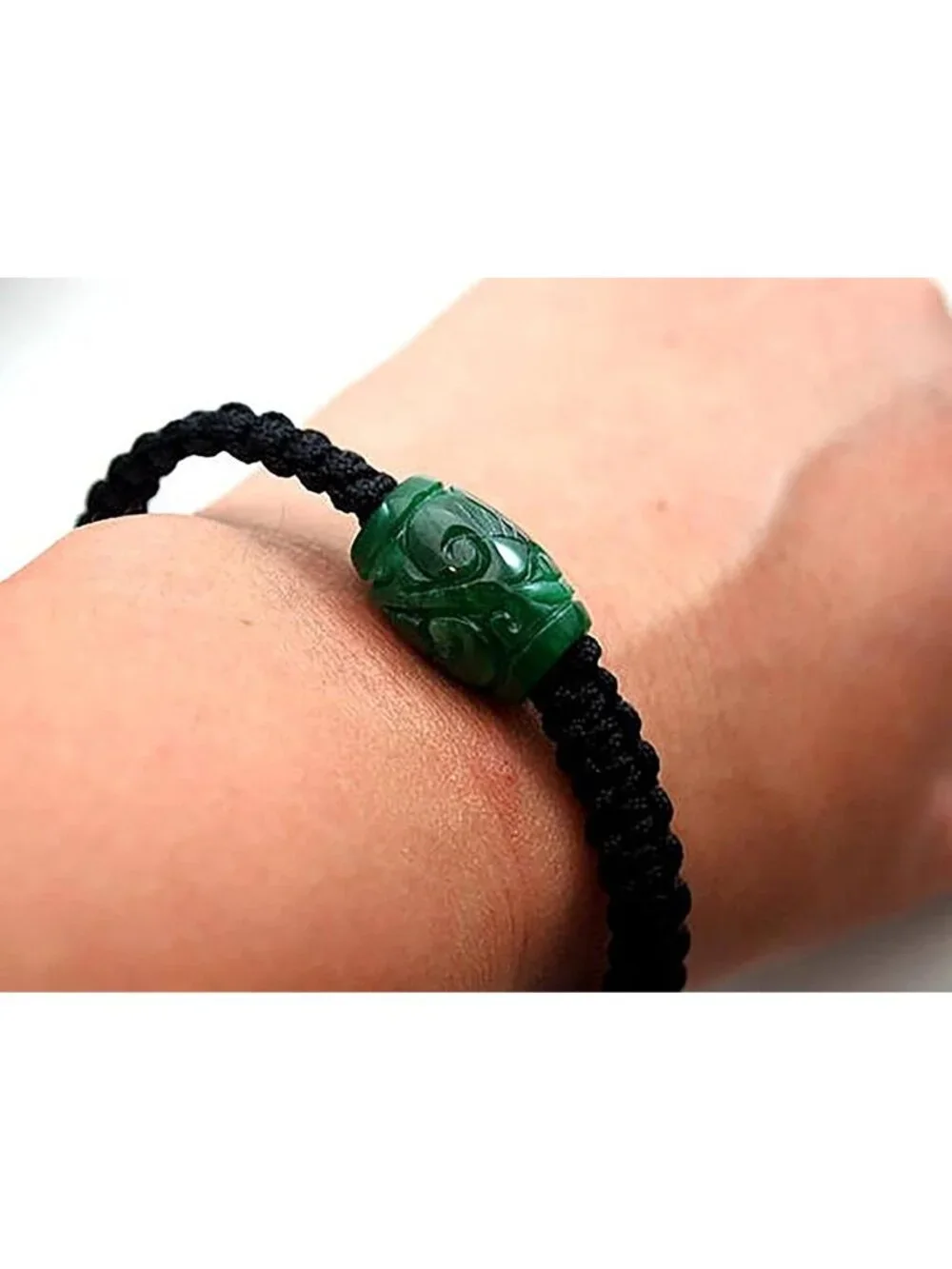 Handmade Adjustable Real Jade Bracelet - Natural Green Stone Beaded Bangle